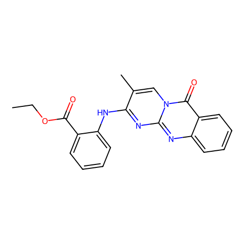 ethyl 2-((3-methyl-6-oxo-6H-pyrimido[2,1-b]quinazolin-2-yl)amino)benzoate structure
