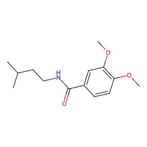 3,4-二甲氧基-N-(3-甲基丁基)苯甲酰胺 structure