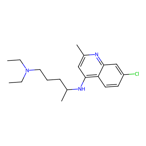 4-(delta-Diethylamino-alpha-methylbutylamino)-7-chloroquinaldine structure