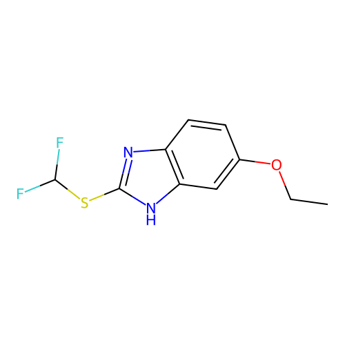 2-(difluoromethylsulfanyl)-6-ethoxy-1H-benzimidazole structure