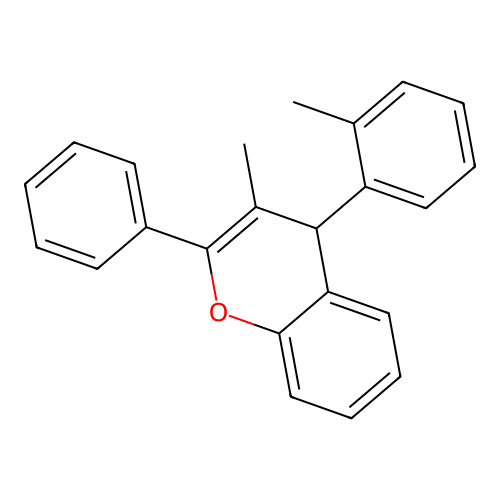 3-methyl-4-(2-methylphenyl)-2-phenyl-4H-chromene structure