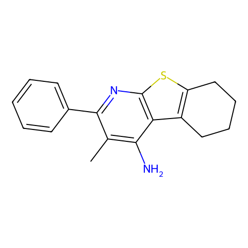 3-Methyl-2-phenyl-5,6,7,8-tetrahydro[1]benzothieno[2,3-b]pyridin-4-amine structure