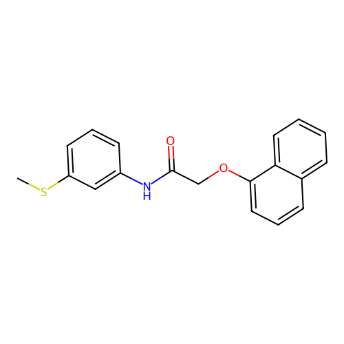 N-[3-(methylsulfanyl)phenyl]-2-(1-naphthyloxy)acetamide structure