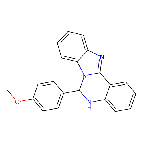 6-(4-Methoxyphenyl)-5,6-dihydrobenzimidazo[1,2-c]quinazoline structure