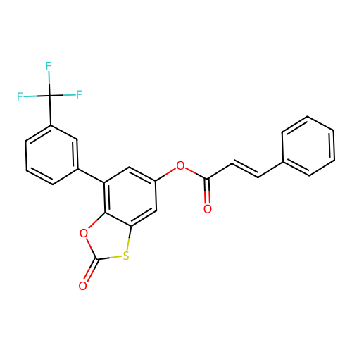 C23H13F3O4S structure