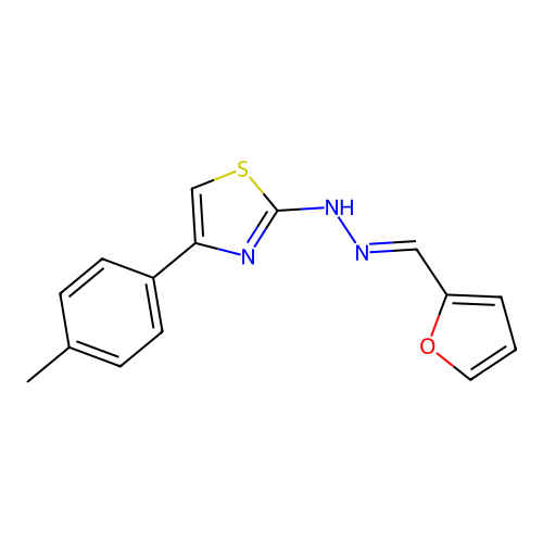 2-Furaldehyde [4-(4-methylphenyl)-1,3-thiazol-2-yl]hydrazone structure