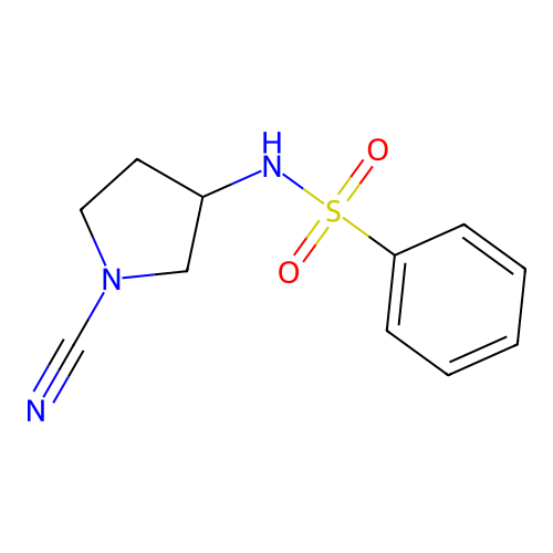N-(1-cyano-3-pyrrolidinyl)benzenesulfonamide structure