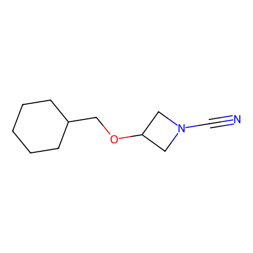 3-Cyclohexylmethoxy-azetidine-1-carbonitrile structure