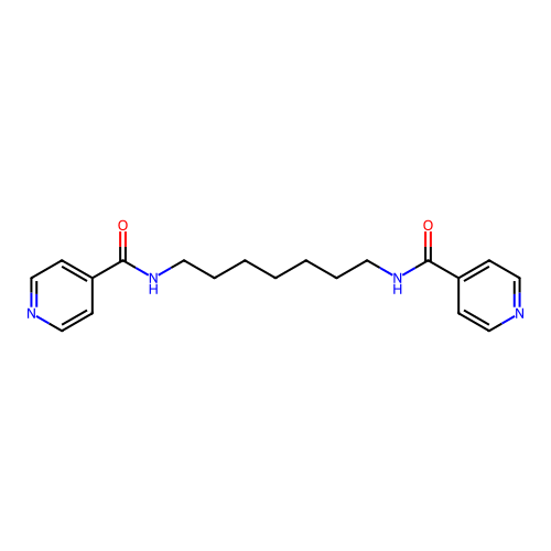 N-[7-(Isonicotinoylamino)heptyl]isonicotinamide structure