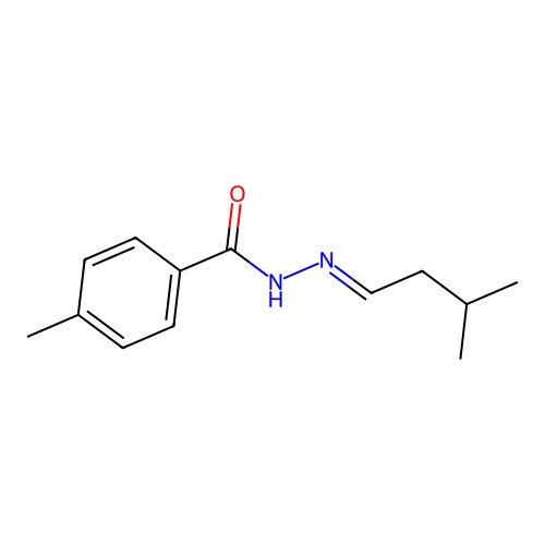 4-methyl-N'-(3-methylbutylidene)benzohydrazide structure