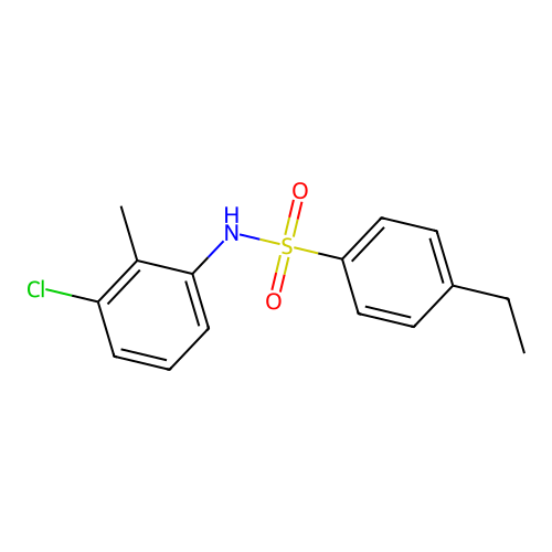 N-(3-chloro-2-methylphenyl)-4-ethylbenzenesulfonamide structure