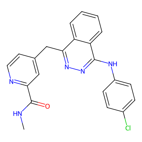 4-((4-((4-Chlorophenyl)amino)phthalazin-1-yl)methyl)-N-methylpicolinamide structure