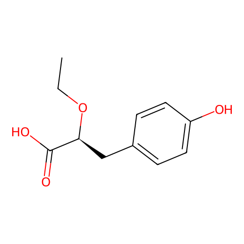 (2S)-2-Ethoxy-3-(4-hydroxyphenyl)propanoic acid structure