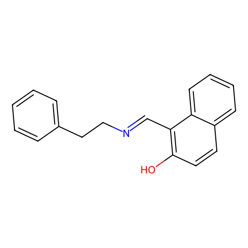 1-{(E)-[(2-phenylethyl)imino]methyl}naphthalen-2-ol structure