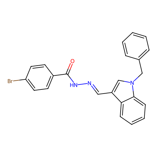N'-[(E)-(1-benzyl-1H-indol-3-yl)methylidene]-4-bromobenzohydrazide structure