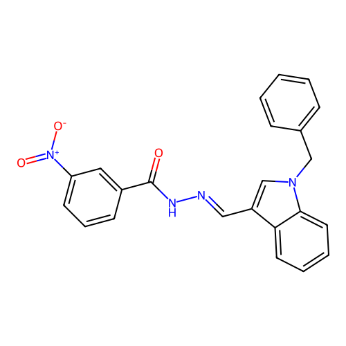 N'-[(E)-(1-benzyl-1H-indol-3-yl)methylidene]-3-nitrobenzohydrazide structure