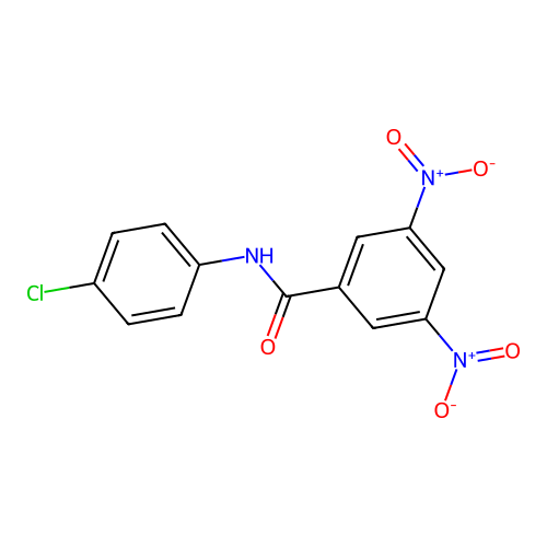 N-(4-chlorophenyl)-3,5-dinitrobenzamide structure