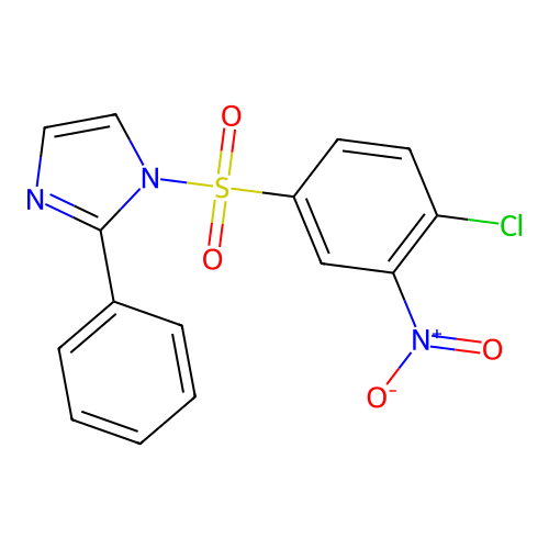 1-((4-chloro-3-nitrophenyl)sulfonyl)-2-phenyl-1H-imidazole structure