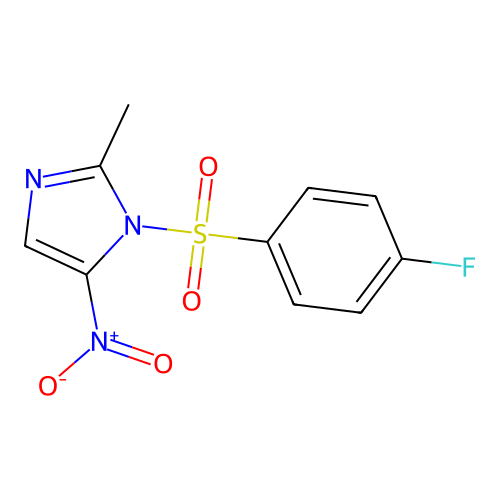 1-[(4-Fluorophenyl)sulfonyl]-2-methyl-5-nitroimidazole structure