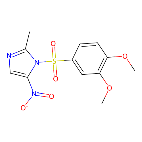 1-(3,4-Dimethoxy-benzenesulfonyl)-2-methyl-5-nitro-1H-imidazole structure
