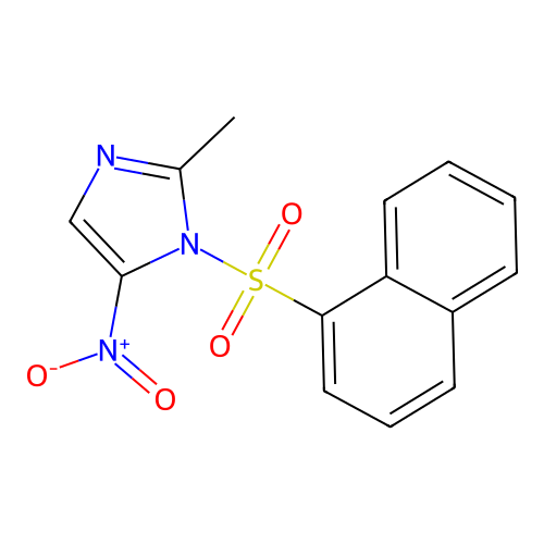 2-methyl-1-(naphthalen-1-ylsulfonyl)-5-nitro-1H-imidazole structure