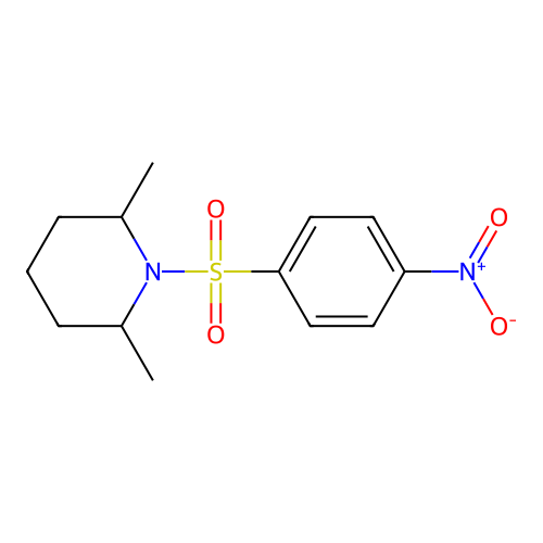 2,6-Dimethyl-1-[(4-nitrophenyl)sulfonyl]piperidine structure