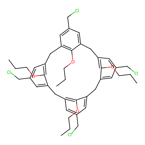 5,11,17,23-Tetrakis(chloromethyl)-25,26,27,28-tetrapropoxycalix[4]arene structure