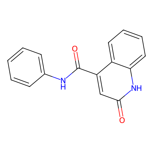 2-oxo-N-phenyl-1,2-dihydroquinoline-4-carboxamide structure