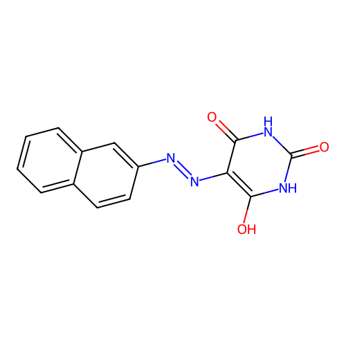 5-(Naphthalen-2-ylhydrazinylidene)-1,3-diazinane-2,4,6-trione structure