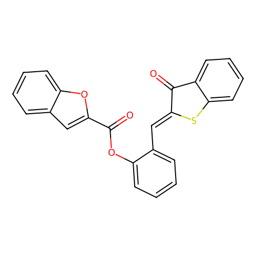 (Z)-2-((3-oxobenzo[b]thiophen-2(3H)-ylidene)methyl)phenyl benzofuran-2-carboxylate structure