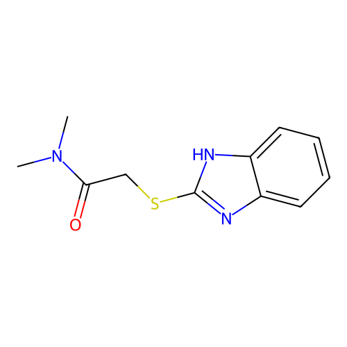 2-(1H-benzimidazol-2-ylsulfanyl)-N,N-dimethylacetamide structure