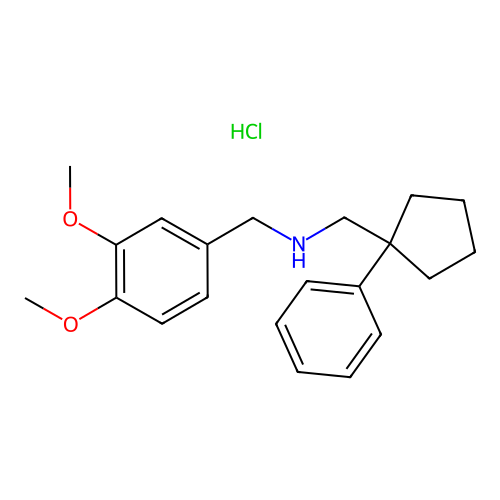 N-(3,4-dimethoxybenzyl)-1-(1-phenylcyclopentyl)methanamine hydrochloride structure