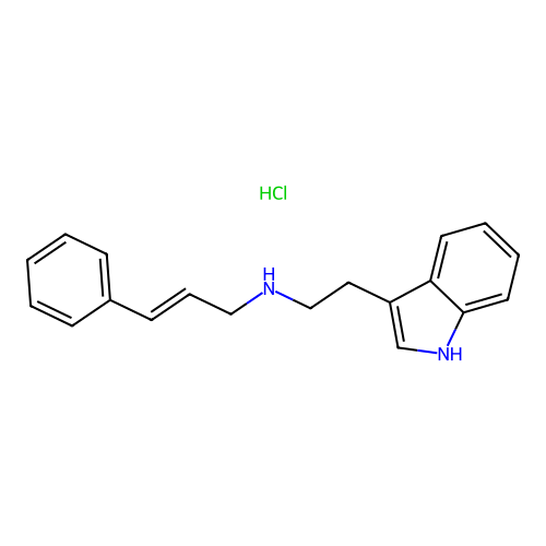 (E)-N-(2-(1H-indol-3-yl)ethyl)-3-phenylprop-2-en-1-amine hydrochloride structure