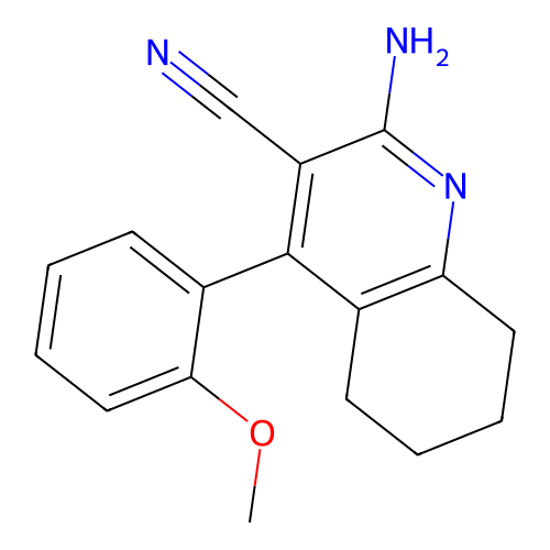 2-Amino-4-(2-methoxyphenyl)-5,6,7,8-tetrahydroquinoline-3-carbonitrile structure