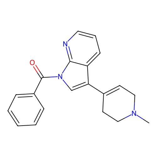 1-Benzoyl-3-(1-methyl-1,2,3,6-tetrahydro-4-pyridinyl)-7-azaindole structure