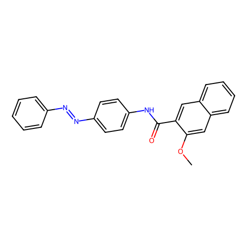 2-Naphthalenecarboxamide, 3-methoxy-N-[4-(2-phenyldiazenyl)phenyl]- structure