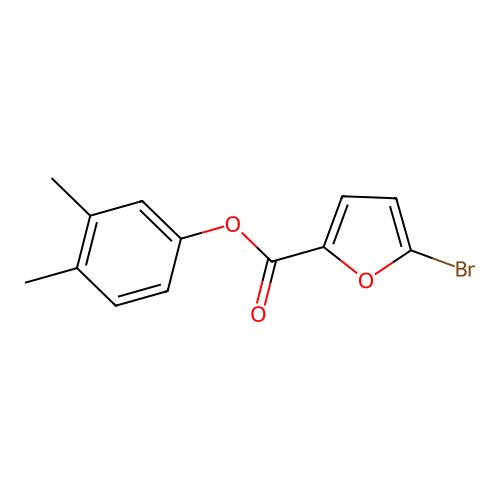 3,4-Dimethylphenyl 5-bromo-2-furoate structure