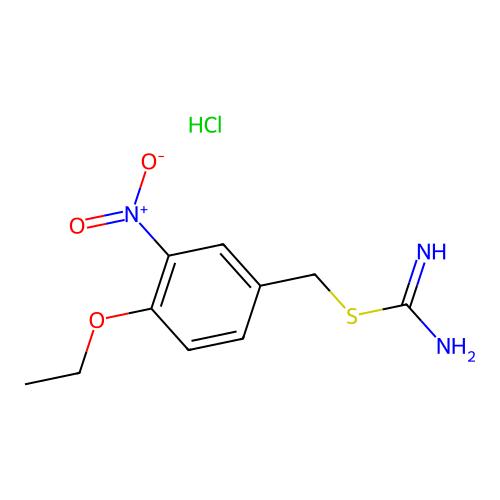 4-Ethoxy-3-nitrobenzyl imidothiocarbamate hydrochloride structure