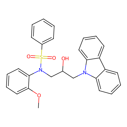 (3-Carbazol-9-yl-2-hydroxypropyl)(2-methoxyphenyl)(phenylsulfonyl)amine structure