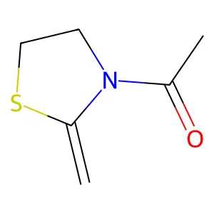 Thiazolidine, 3-acetyl-2-methylene- structure