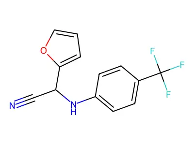 2-(2-Furyl)-2-[4-(trifluoromethyl)anilino]acetonitrile structure