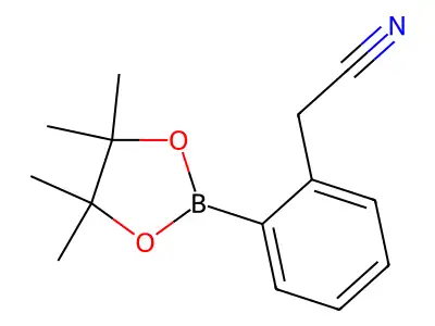 2-(2-(Tetramethyl-1,3,2-dioxaborolan-2-yl)phenyl)acetonitrile structure