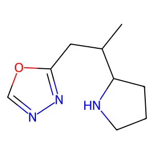 1,3,4-Oxadiazole, 2-(2-pyrrolidino-2-propyl)- structure