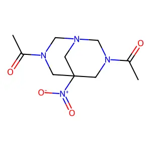 1,3,7-Triazabicyclo[3.3.1]nonane, 3,7-diacetyl-5-nitro- structure