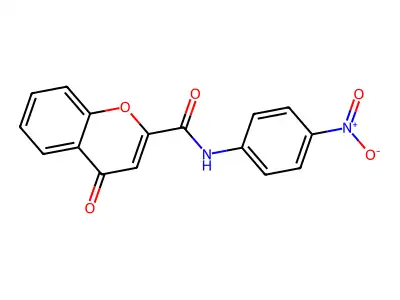 N-(4-nitrophenyl)-4-oxo-4H-chromene-2-carboxamide structure