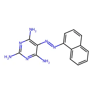 5-(Naphthalen-1-yldiazenyl)pyrimidine-2,4,6-triamine structure