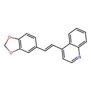 4-(2-(1,3-Benzodioxol-5-yl)vinyl)quinoline structure