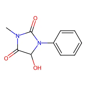 5-Hydroxy-3-methyl-1-phenylimidazolidine-2,4-dione structure