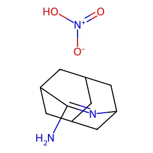 4-Azatricyclo(4.3.1.1(sup 3,8))undec-4-ene, 5-amino-, nitrate structure
