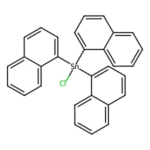 Chloro(trinaphthalen-1-yl)stannane structure